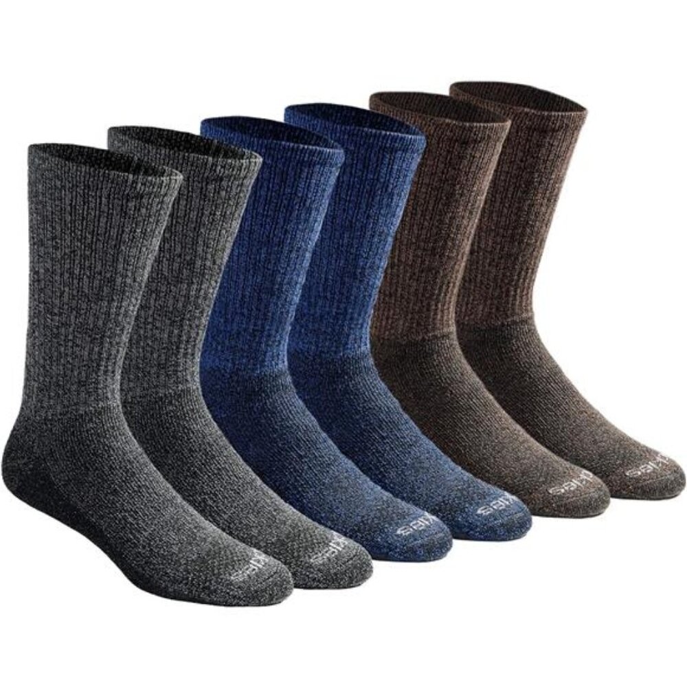 Men's Dri-Tech Essential Moisture Control Crew Socks (6 Pairs) Large